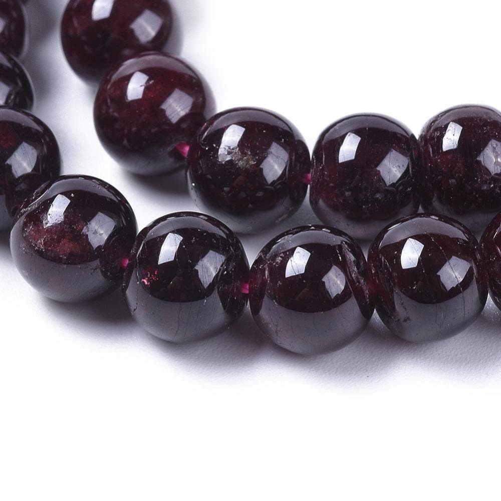 2 sizes, 6mm 8mm, strand natural garnet gemstone beads, round, hole approximately 1mm