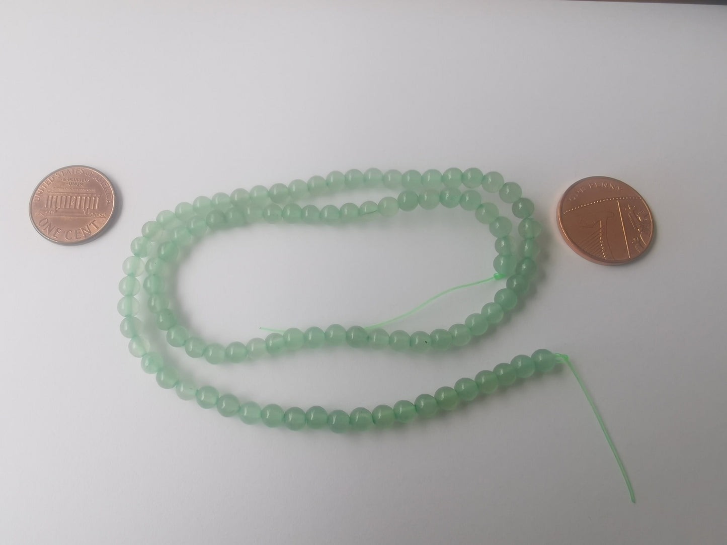 4mm, 6mm, 8mm natural undyed polished green round aventurine beads